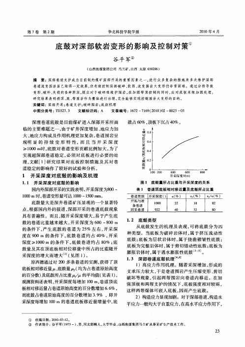 底鼓对深部软岩变形的影响及控制对策