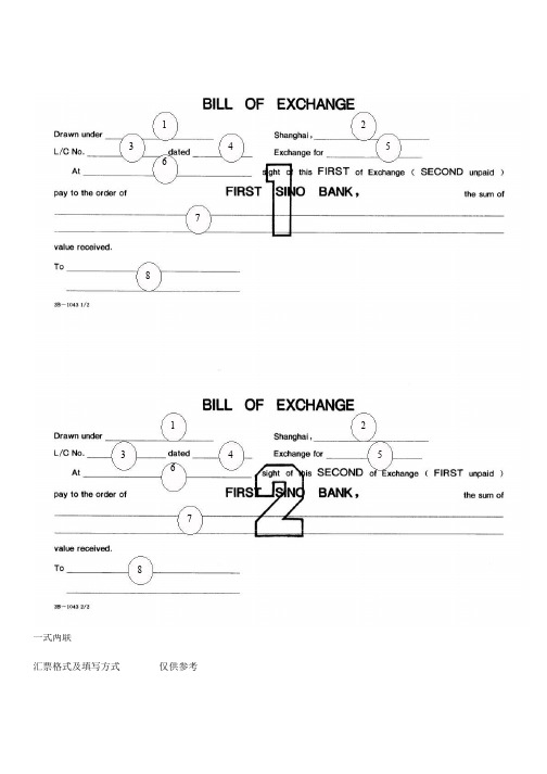 汇票格式及填写方式