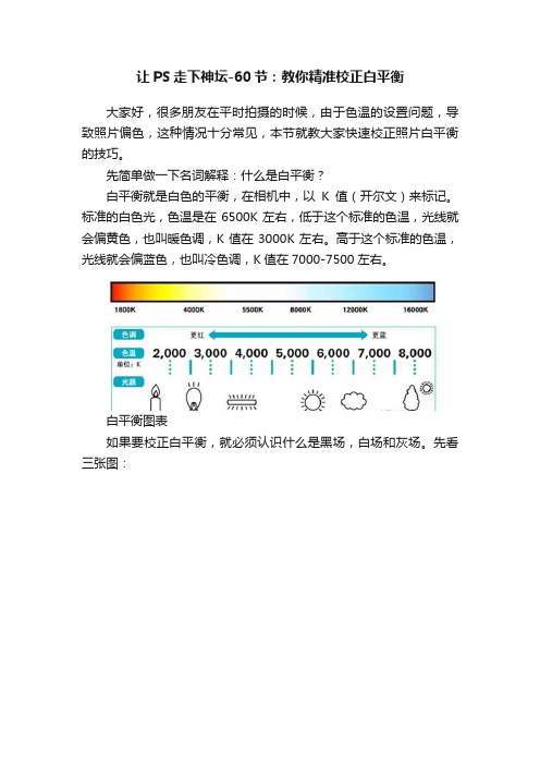 让PS走下神坛-60节：教你精准校正白平衡