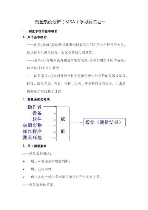 测量系统分析(MSA)学习五大要点