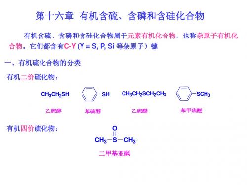 16-有机硫、磷和硅的化合物