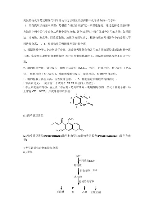 天然药物化学总结归纳