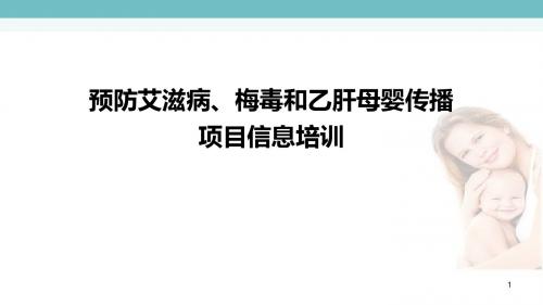 预防艾滋病梅毒和乙肝母婴传播阻断项目培训