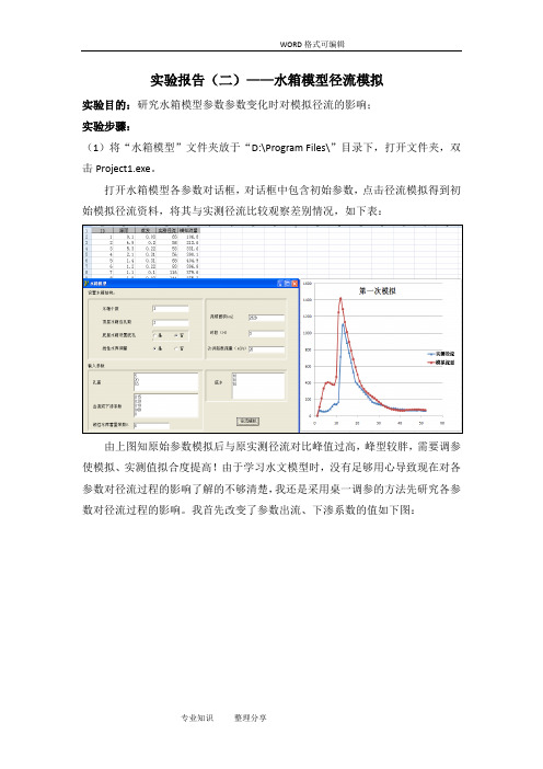 水箱模型模拟实例