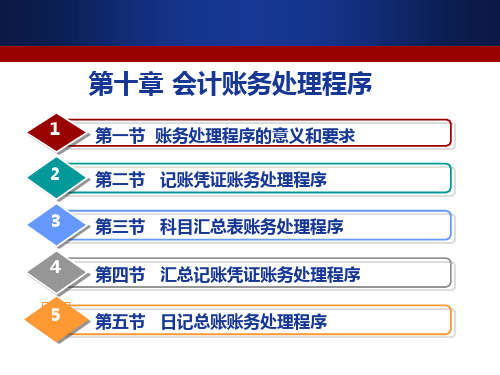 账务处理程序PPT课件