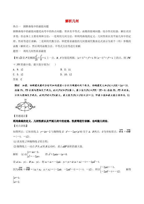 2019高考数学 热点题型 专题03 解析几何 理