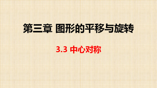 北师大版八年级数学下册3.3：中心对称