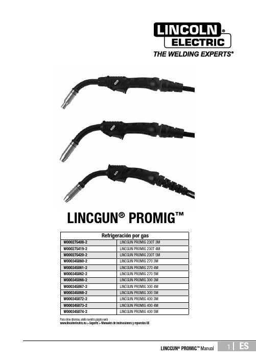 林肯电子 LINCGUN PROMIG 清洁管型号操作手册说明书