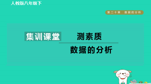 2024八年级数学下册第二十章数据的分析集训课堂测素质数据的分析课件新版新人教版