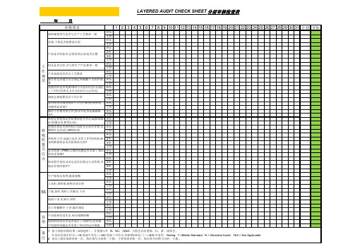 分层审核检查表
