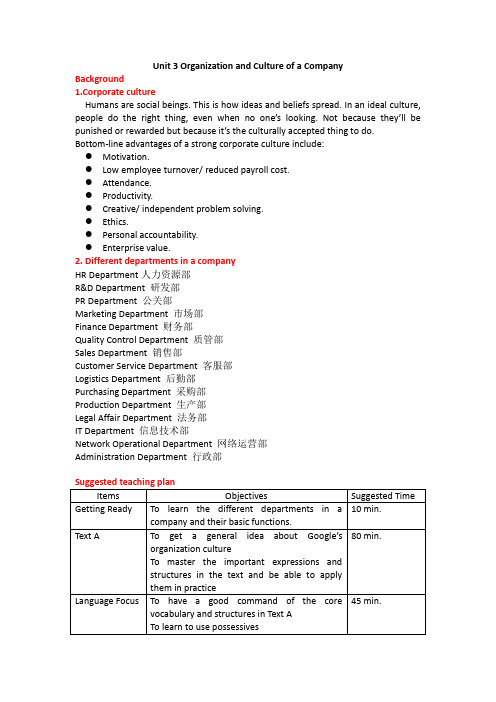 新航标职业英语·综合英语预备级·学生用书Unit 3