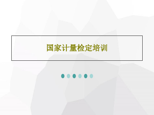 国家计量检定培训共28页文档