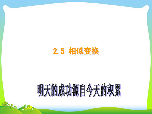 浙教版七年级数学下册第二章《相似变换》公开课课件