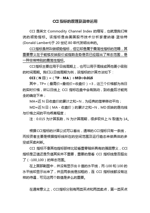 CCI指标的原理及简单运用