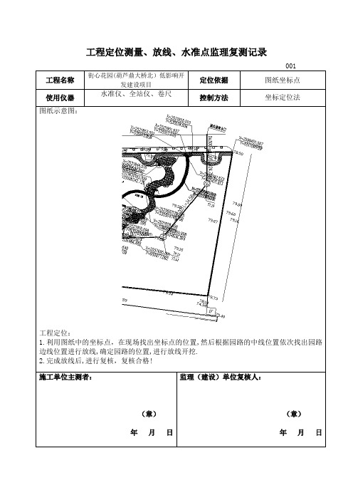 工程定位测量及复核记录1