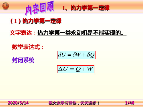 热力学第一定律复习