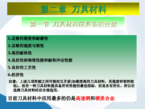 刀具材料PPT演示文稿