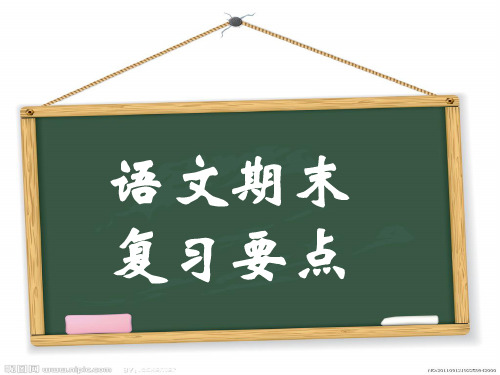 北师大三年级语文期末复习要点PPT分析
