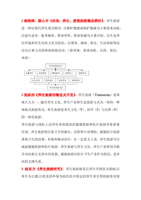 养生旅游的概念