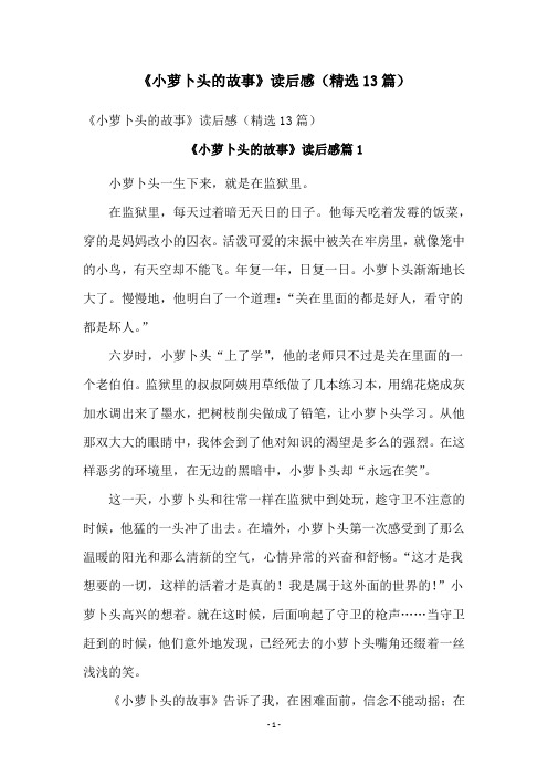 《小萝卜头的故事》读后感(精选13篇)