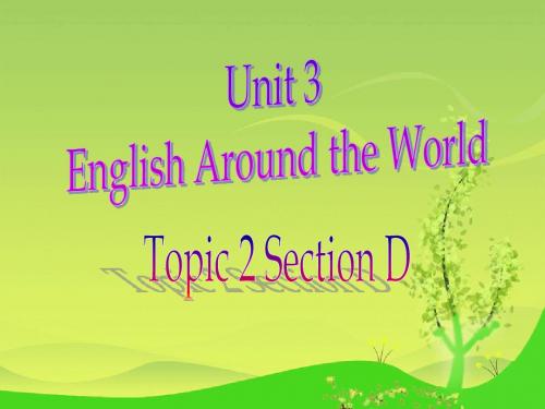 仁爱英语九年级Unit3 Topic2 SectionD课件