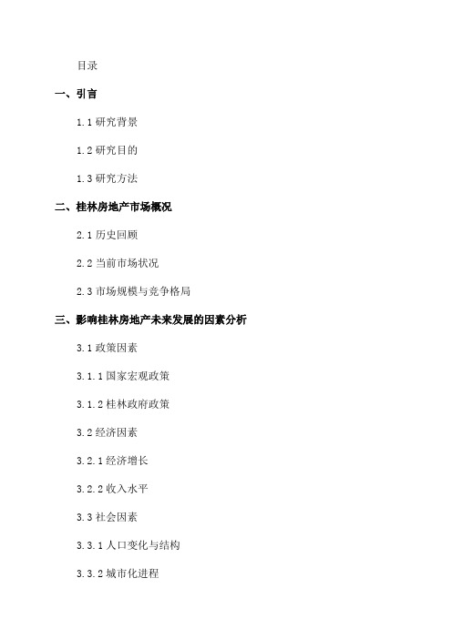 2024-2024年中国桂林房地产未来发展趋势研究报告