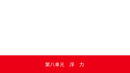 2020安徽中考物理精准大一轮复习课件：第八单元 浮 力