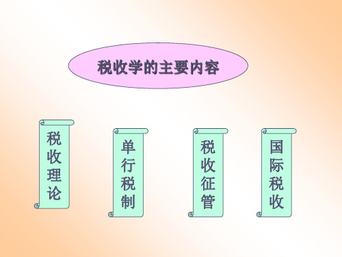 税收学的主要内容共29页文档