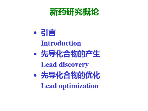 药物化学17-新药研究概论_PPT幻灯片