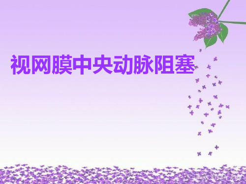 视网膜中央动脉阻塞ppt课件