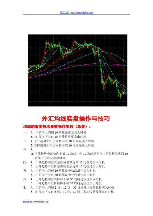 揭秘-外汇均线实盘操作与技巧