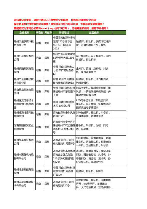 新版河南省郑州排队机工商企业公司商家名录名单联系方式大全28家