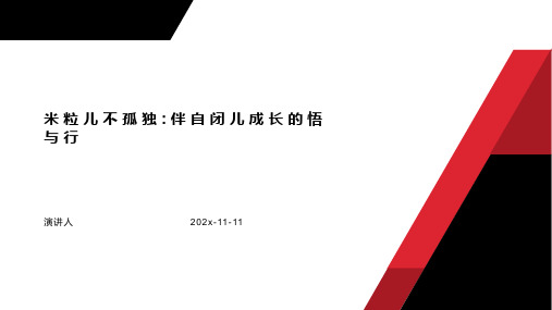 米粒儿不孤独_伴自闭儿成长的悟与行PPT模板