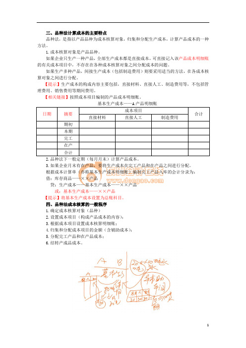 第65讲 成本核算对象和成本项目