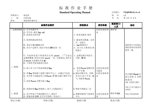 SOP标准模板