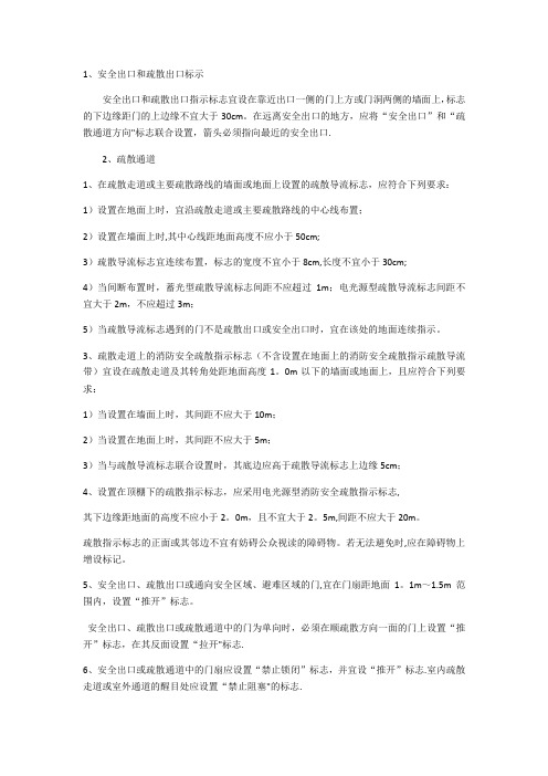 安全出口和疏散出口标示-安全出口指示标