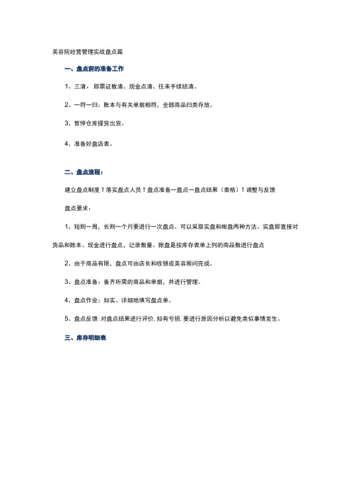 美容院经营管理实战盘点篇