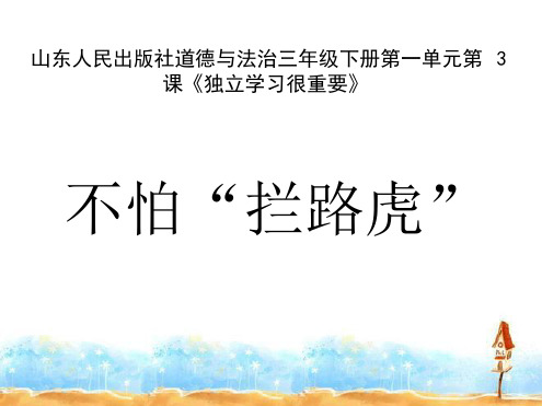 三年级下册道德与法治课件 132 不怕拦路虎 鲁人版共10张