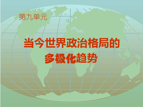 八历史必修1当今世界政治格局的多极化趋势复习