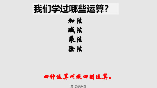 新人教六年级下册数学整理复习数与代数—数的运算一分解PPT课件