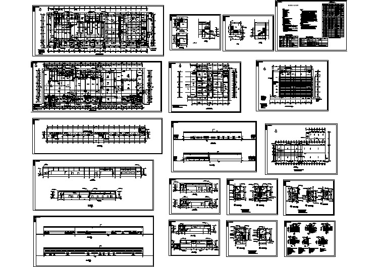 某钢结构大型厂房建筑全套设计施工图纸