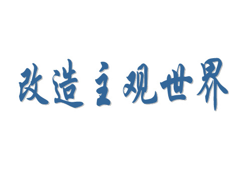 高二政治在实践中改造主观世界(新编201912)