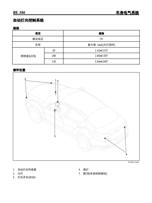 2011起亚K5车身电气系统维修手册 第六章