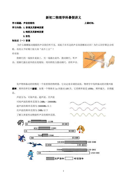 8 声音的特性