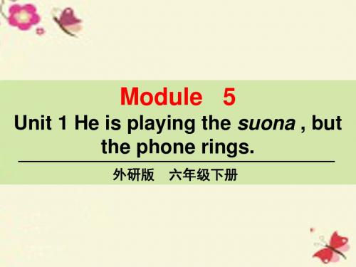 外研版(三起)六下Module 5 Unit 1《He is playing the suona》ppt课件4