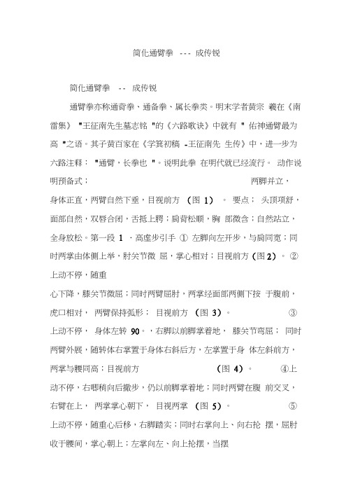 简化通臂拳----成传锐