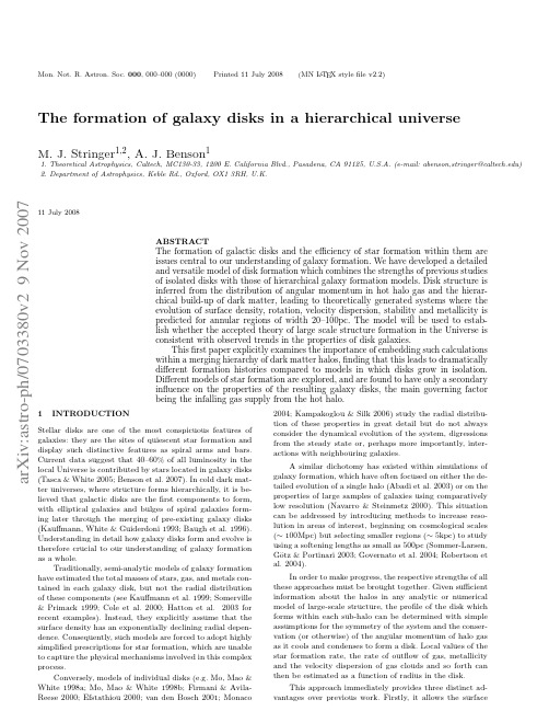 The formation of galaxy disks in a hierarchical universe