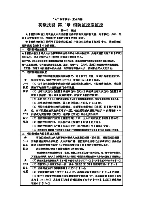 第13章 初级技能  消防监控室监控 - 建(构)筑物消防员初级考试要点