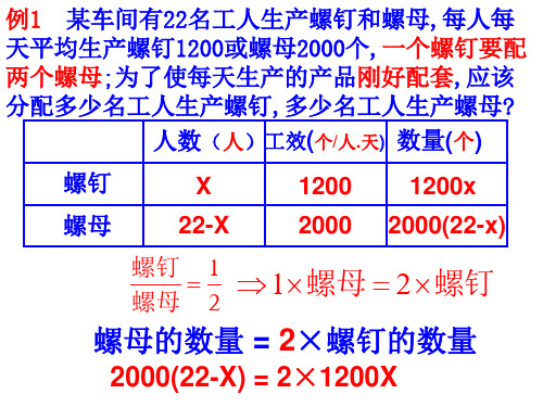 3.4实际问题与一元一次方程-调配问题