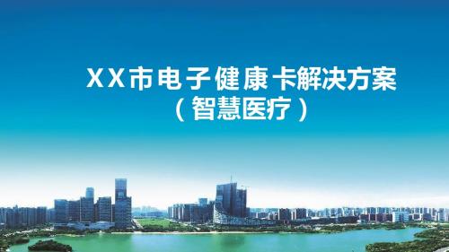 XXX市电子健康卡详细建设方案